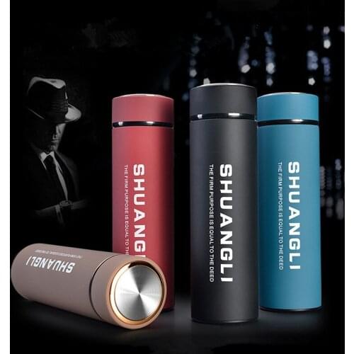 1PC Stainless Steel Vacuum Cup Frosted Leak-proof Thermos Water Bottle High-grade Car Business People Insulation Cup NY 007