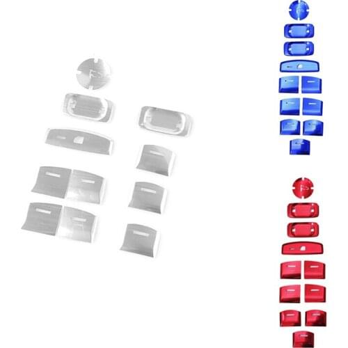 11PCS for Honda CRV CR-V 2017-2021 Car Aluminum Window Lift Switch Button Sticker Cover Trim Decor Accessories