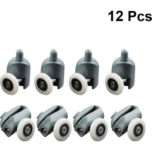 12Ppcs Shower Door Wheels Enclosure Replacement Single Wheel Sliding Runners Rollers Pulleys for Cabinet Window Bathtub A35