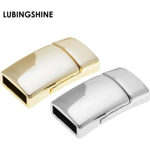 2017 new fashion jewelry clasps strong magnetic clasp rectangle for flat leather cord bracelet jewelry DIY findings JJAL C81
