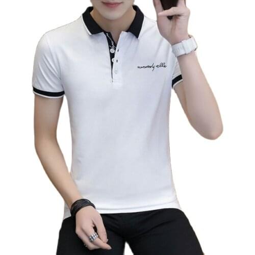 2021 Summer Casual Polo Shirt Men‘s Pure Color Slim Fit Lapel Cotton POLO Shirt Men Short Sleeved T-shirt Plus Size 4XL