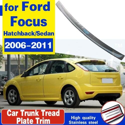 Car accessories stainless steel Rear Bumper Protector Sill Trunk Tread Plate Trim for Ford focus classic 2006-2011 Car styling