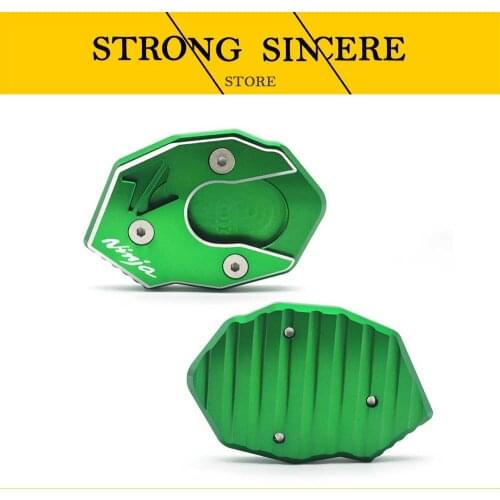 Motorcycle Side Stand Enlarge Plate Kickstand Extension For KAWASAKI NINJA 250 300 400 650 1000