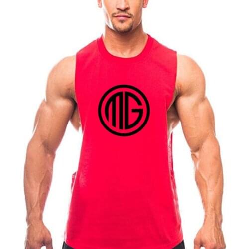 Muscleguys Brand Mens Fitness Tank Tops Bodybuiding Clothing Low Cut Side Arm Holes Cotton Activewear Summer Muscle Vest