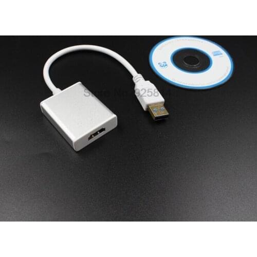 By dhl or ems 20pcs USB3.0 USB 3.0 to HDMI Multi-display Graphic Converter Adapter Cable 1920x1080 HD Win7/8 For HDTV LCD PC