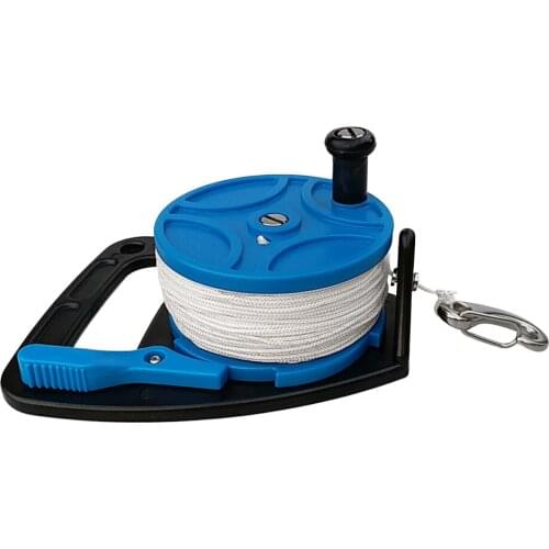 Compact Safety Scuba Diving Dive Wreck Reel Kayak Anchor with Handle 83m Line Clip Hook