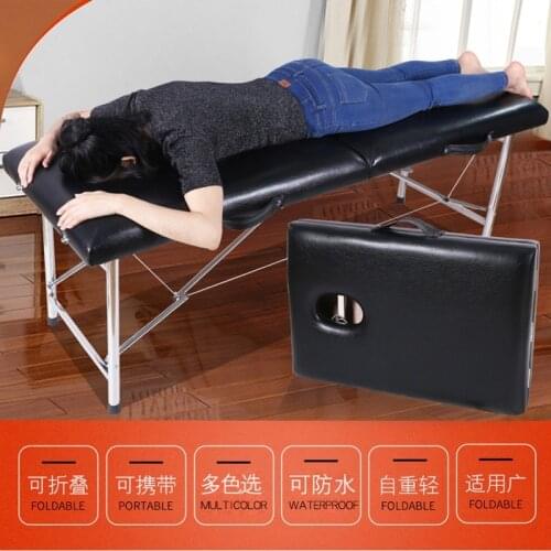 Lightweight Portable Folding Massage Bed Beauty Salon Tuina Physiotherapy Bed Free-installation Facial Tattoo Moxibustion Table
