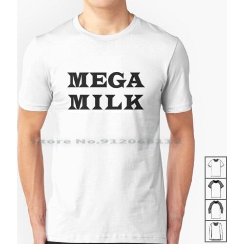 Mega Milk T Shirt 100% Cotton Mega Milk Hentai Boobs Manga Funny Girl Anime Geek Nerd Mom Milf Classic Big Meme Fakku Creative