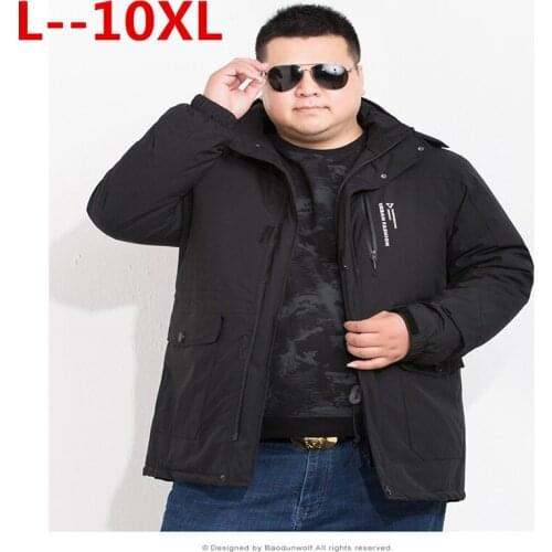 Plus size 10XL 9XL 8XL 6XL 5XL 4XL Large Size Warm Outwear Winter Jacket Men Windproof Hood Men Jacket Warm Men Parkas