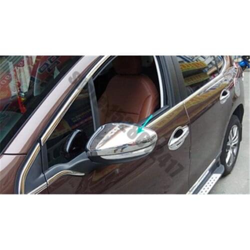 For Peugeot 307 2013 Car styling ABS Chrome Rearview Side Door Mirrors Cover Trim Car modeling
