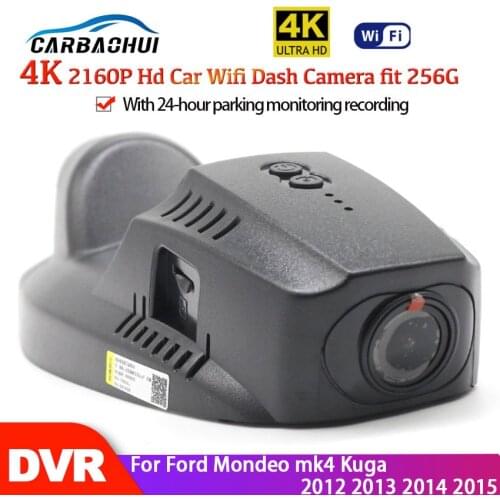 New 4K Car Wifi DVR Dash cam Control by Mobile Phone App Novatek 96670+SONY IMX 415 For Ford Mondeo mk4 Kuga 2012 2013 2014 2015