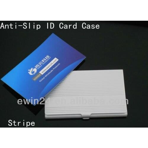 New Anti- Slip Stripe/Fringe Credit Bank ID Card Case Holder Business Name Case Aluminum 1200pcs/lots Wholesale Free shipping