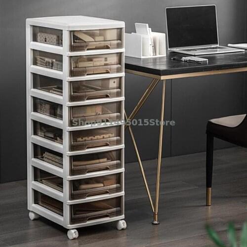 Office Desk Mobile Cabinet Living Room Dormitory Bedroom File Storage Cabinet Artifact Finishing Layered Rack