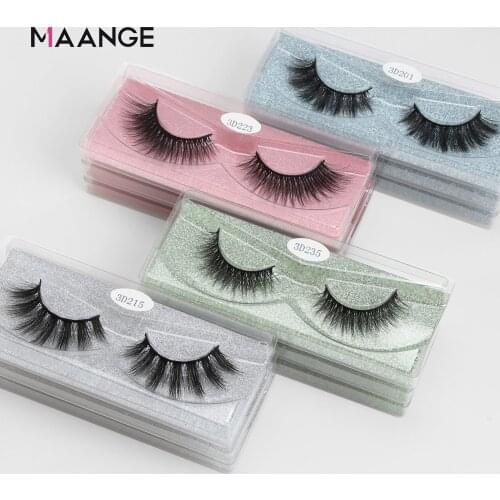 MAANGE 12 Pairs 3D False Eyelashes Faux Mink Lashes Handmade Makeup Full Strip Lashes Luxury Maquiagem Cilios Faux Cils Eyelash