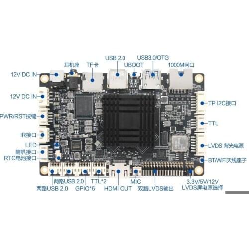 RK3399X Face Recognition Main Board Access Control Main Board Robot Main Board Industrial Control Main Board Vending Machine