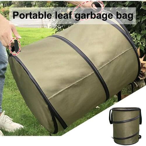 10/24/30Gallon Garden Waste Bucket Waterproof Large Capacity Oxford Cloth Reusable Yard Leaf Bag Holder for Grass Clippings