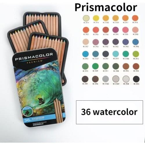 Sanford Prismacolor Premier Soft Core 36 Colors Watercolor Pencils,School Supplies Tin Box,Lasting and Colorful,Colored Pencils