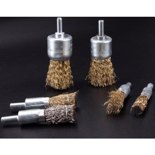1pcs steel wire brush, stainless steel wire polishing head for polishing, rust removal and deburring