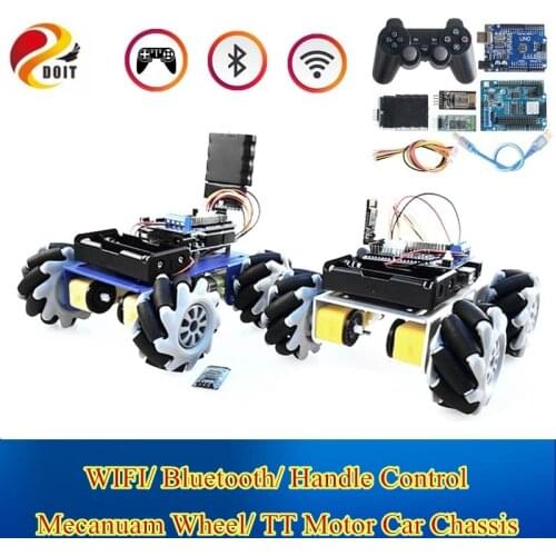 WIFI Control 65mm Mecanum wheel RC Car Chassis PS2 Control 4WD Smart Car Chassis Omni Wheel Tire And TT Motor Set For Arduino