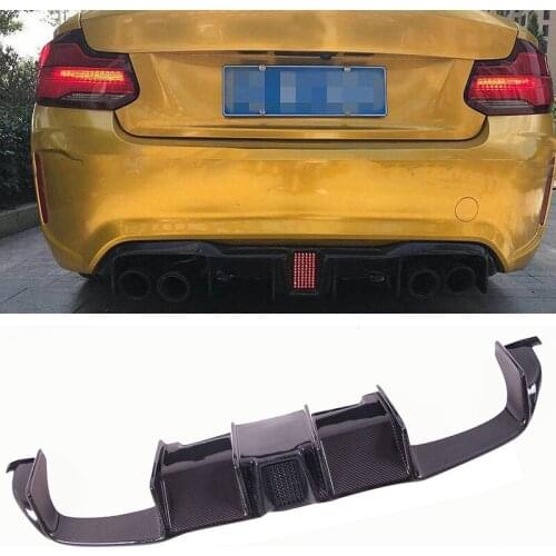 LED Style flashlight Carbon fiber Rear Diffuser Fit For BMW F87 M2