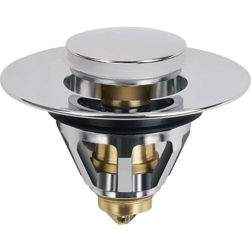 Universal Stainless Steel Bullet Core Push Type Basin Drain Filter No Overflow Bounce Core Push-type Converter Sink Drain