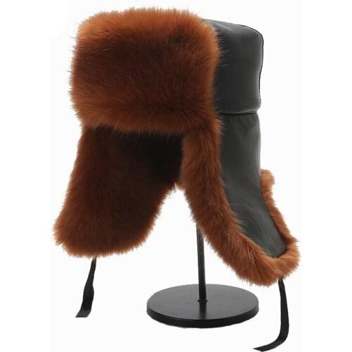 Windproof Adult Warm Bomber Hats Mens Lei Feng Hat Ear Guard Cotton Warm Driving Riding Cap Ski Cap