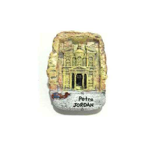 High Quality Jordan Petra Fridge Magnets Tourism Souvenirs 3D Resin Handmade Magnetic Refrigerator Sticker Home Decoration