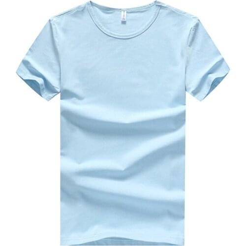 YG6188-C1047 Summer 2020 new mens casual round neck pure color short sleeve T-shirt cheap wholesale free shipping
