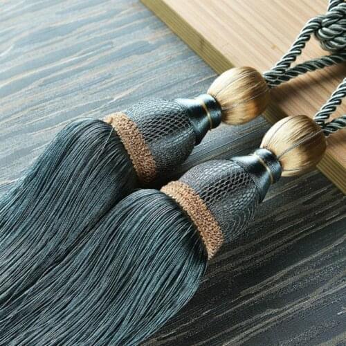 1 Couple Curtain Tassel Tiebacks Curtain Clips Rope Tie Backs Holdbacks Decorative Curtain Holder Accessories For Drape E11702