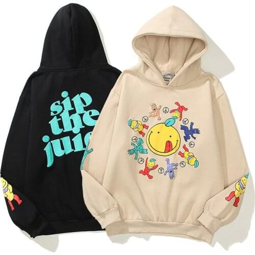 Kanye Sip the juice Cartoon Vintage Spring and Fall Sweatshirt Women Oversize Hoodie Women Fashion Clothe Hoodies