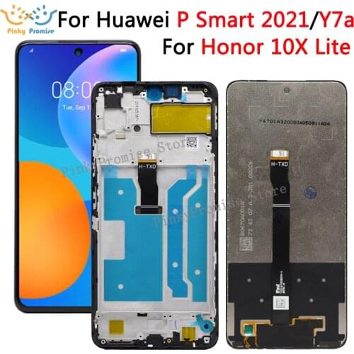 6.67"LCD Display For Huawei P Smart 2021 LCD Display Y7A Display LCD Screen Touch Digitizer Assembly for Honor 10x Lite LCD