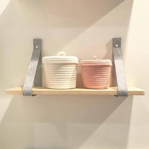 1PC Nordic Style Felt Colorful Wood Shelves Wall Clapboard Home Decor for Bedroom Living Room Office Organizer Storage Holders