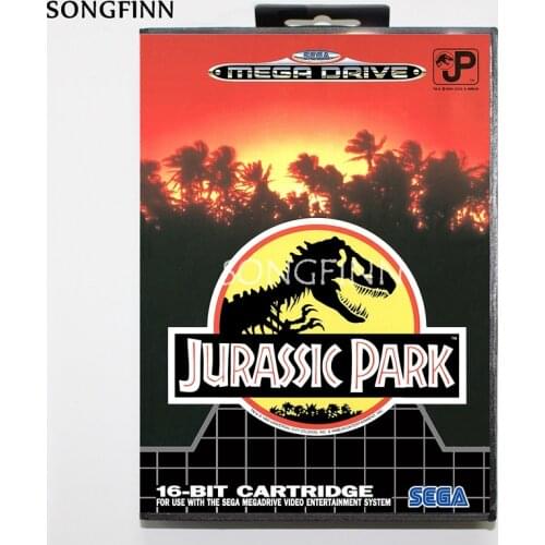 16 bit MD Memory Card With Box for Sega Mega Drive for Genesis Megadrive - Jurassic Park