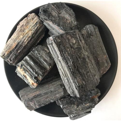200g Natural Black Tourmaline Crystal Gemstone Rough Rock Mineral Specimen Drop Shipping Natural Stones and Minerals