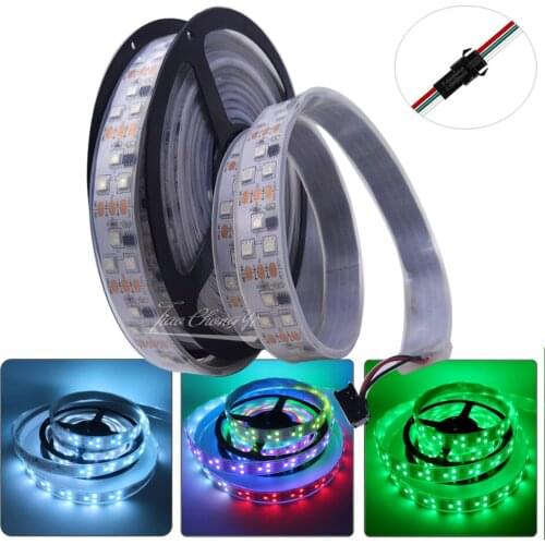 5M WS2811 (1903 IC ) 90LED/M 12V 5050 RGB Dream Full color LED strip Addressable Led Pixels IP67 Silicone tube