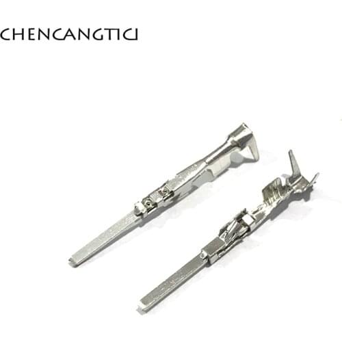 50 Pcs Crimp Male Terminals Hersman Tyco Auto Connector Repalcement 1718760-1 for VW Audi 4F0973706 1718653-1 1-1924067-4