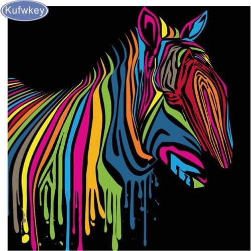 DIY 5D Diamond Painting zebra Diamond Embroidery Cross stitch Landscape Mosaic Picture of Rhinestone Drill Home Decor Gift