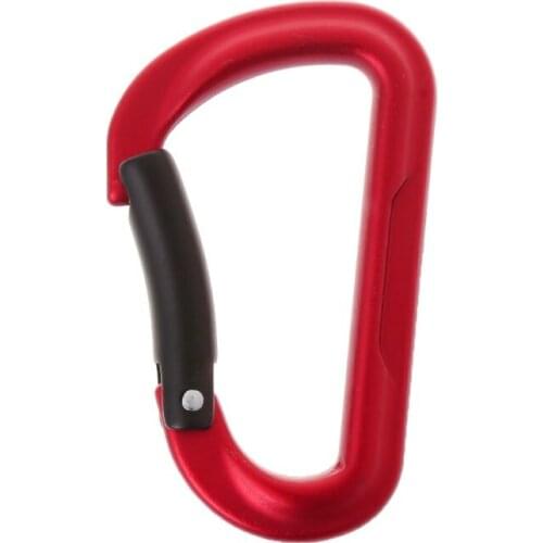 Aluminum Alloy D-ring Carabiner Outdoor Camping Keychain Clip Snap Hook Buckle U2JB