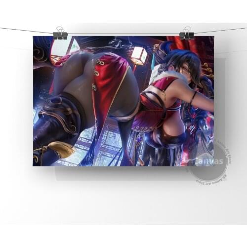 Anime sexy Beidou Genshin Impact Poster Pictures Home Manga Decoration Paintings Canvas HD Prints Wall Art Modular Living Room