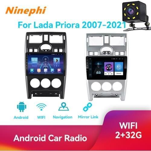For Lada Priora 2007-2021 Car Radio GPS Navigation Multimedia Player Bluetooth Audio Player Camera Monitor Auto Multimedia