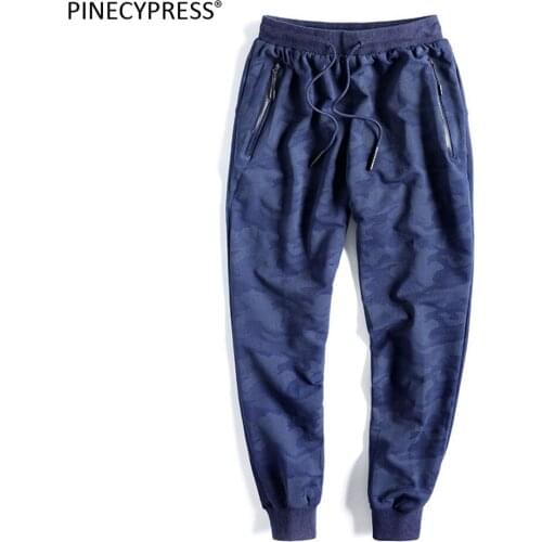 Camouflage Big Size L-8XL Men Sweatpants Casual 95% Cotton 5% Spandex Elastic Waist Male Blue Fashion Spring Autumn Man Pants