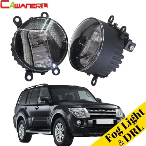 Cawanerl For Mitsubishi Pajero IV Van V80 V90 Box 2007-2012 Car Styling LED Fog Light Daytime Running Lamp DRL 2 Pieces