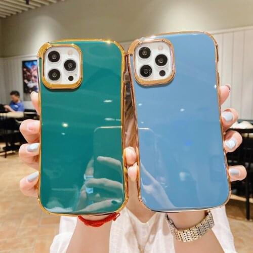 Case For Iphone 11 Pro Max Small Waist Gold Plated Electroplated Cases For IPhone 12 Pro Max Shockproof Silicone Back Cover