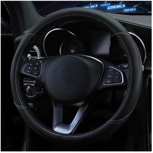 Car Steering-Wheel Cover 3 color Auto Car Steering Wheel Cover 38CM PU Leather Interior accessories car Anti Slip cover