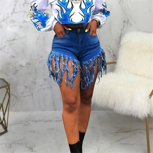Black Sexy Tassel High Waist Straight Denim Shorts Women 2021 New Summer Blue Streetwear Jeans Shorts Lady Cotton Short Jeans