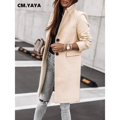 Женские пальто с воротником CM.YAYA China At AliExpress