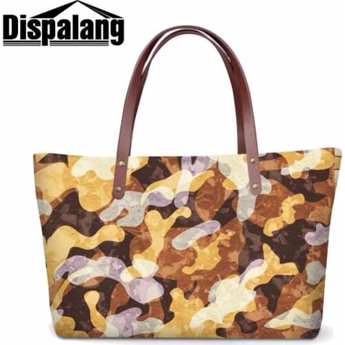 Dispalang Casual Multi-function Shopping Travel Tote Bag Camouflage Striped Womens Hand Bag Ladies Beach Top-handle Bags Bolsas