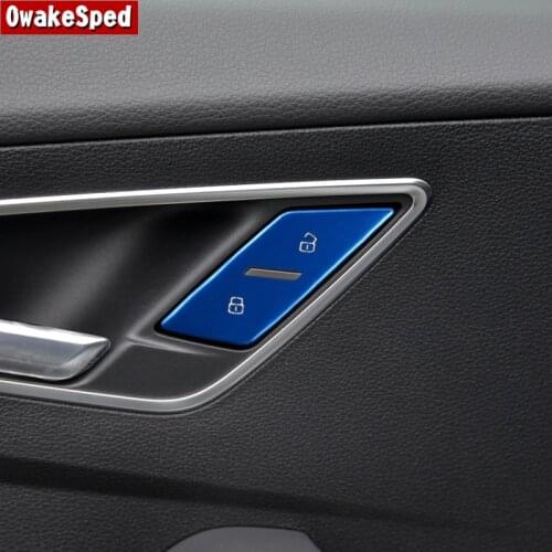 For Audi Q2 2017-2020 Interior Lock Button Decoration Cover Trim Car Styling Door Unlock Switch Buttons Sequins