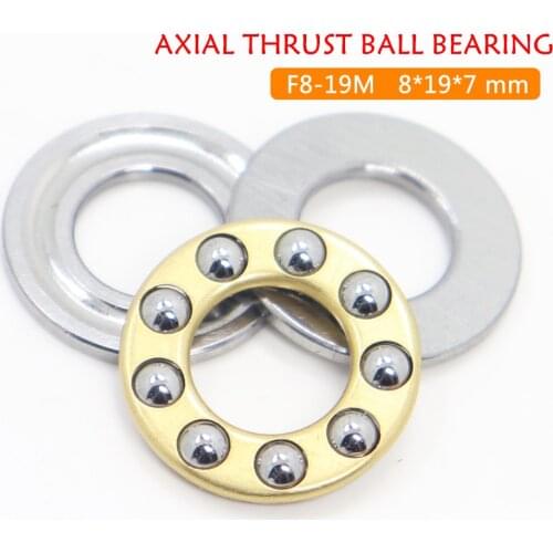 F8-19M Bearing 8*19*7 mm ( 10PCS ) ABEC-1 Miniature F8 19 M Thrust Axial F8 19M Ball Bearings With Grooved Raceway