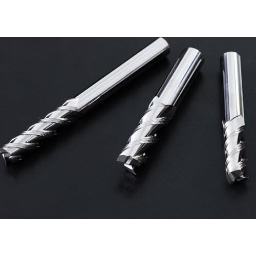 2PCS HRC55 3F Tungsten steel milling cutter for aluminum alloy CNC